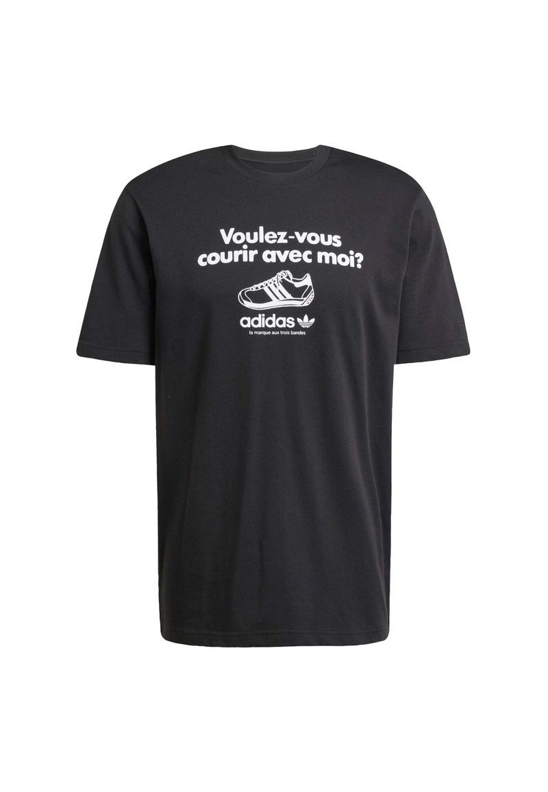adidas Originals T-shirt print zwart adidas Originals T-shirt print zwart