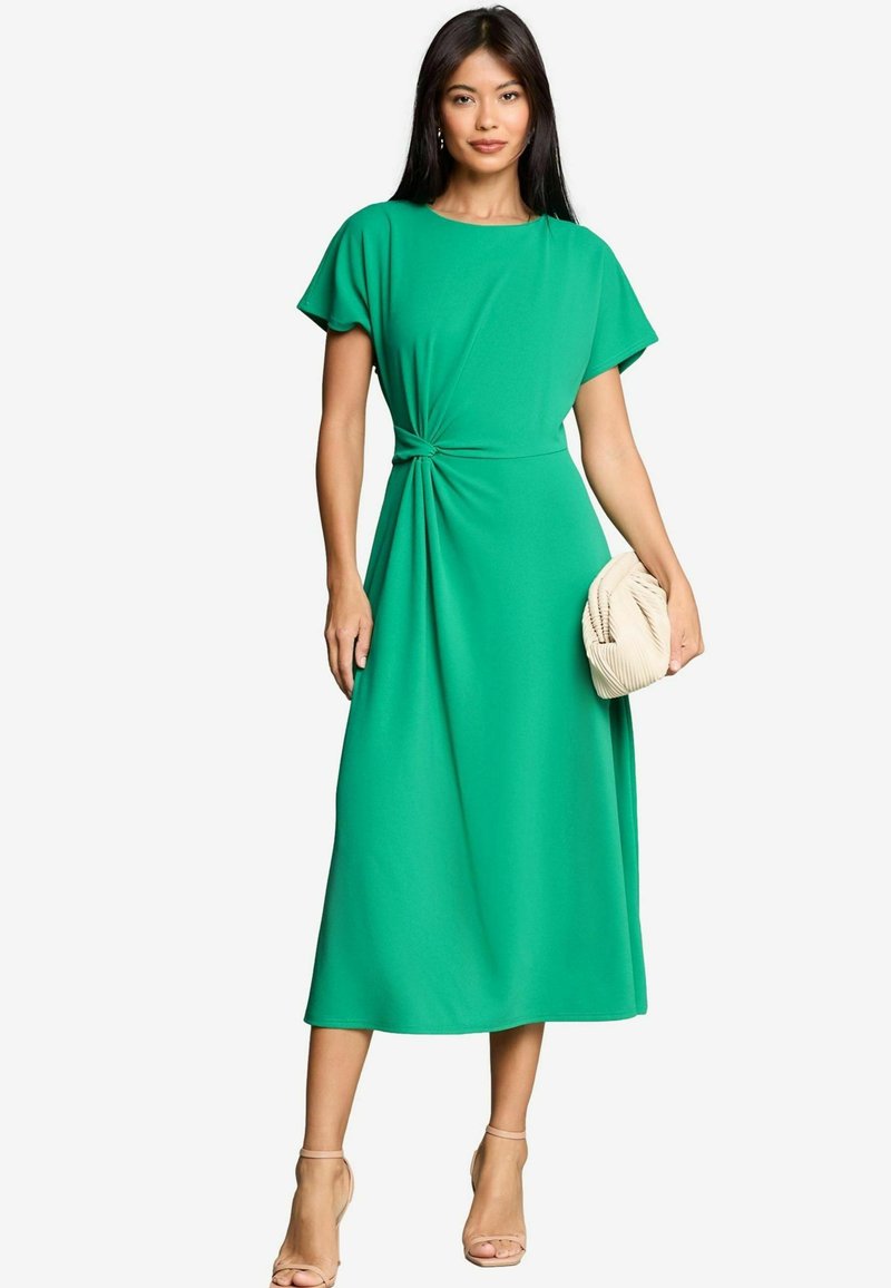 Lipsy KNOT SIDE MIDI - Džersio suknelė - green