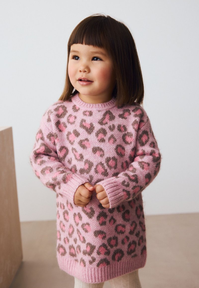 Next LEOPARD - Robe pull - pink/rose