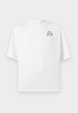 BOXY BEACH CLUB GRAPHIC TEE UNISEX - Nyomott mintás póló - white