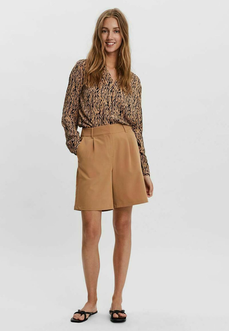 Damen Jeansröcke | Vero Moda Shorts tobacco brown/braun meliert - EM19479 Damen Jeansröcke | Vero Moda Shorts tobacco brown/braun meliert - EM19479