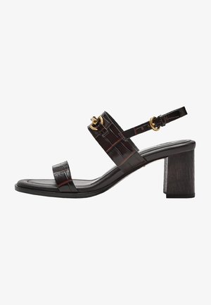 Massimo Dutti Sandalen met hoge hak - brown