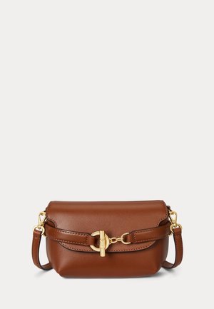 Lauren Ralph Lauren LEATHER SMALL BLAIKE CROSSBODY BAG - Geantă crossbody - brown