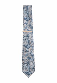 Unselected, peach and blue paisley