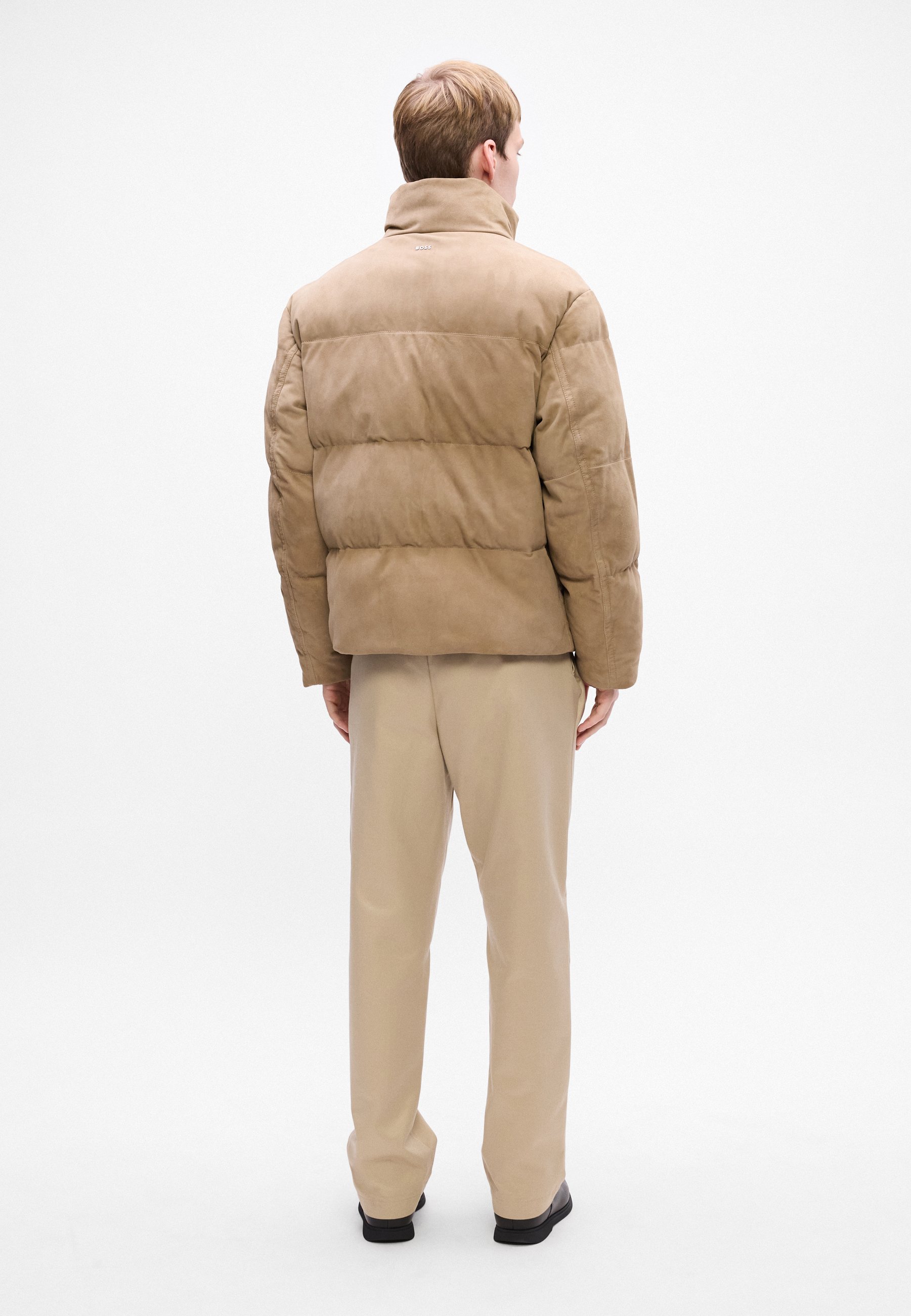 BOSS JOCAMP - Leather jacket - open green/green - Zalando