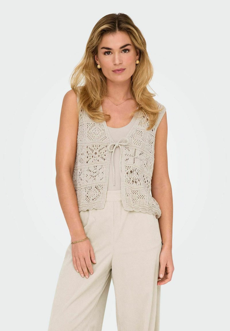 ONLY ONLBEACH LIFE TIE - Strukirani kaput - pumice stone