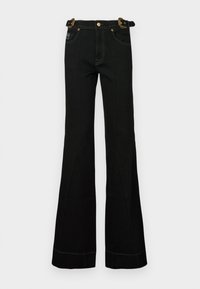 Džinsi ar paplatinātiem galiem - black