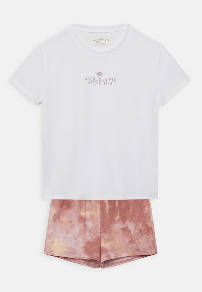 Abercrombie & Fitch BIKE SHORT SLEEP SET Pyjama white pink wash