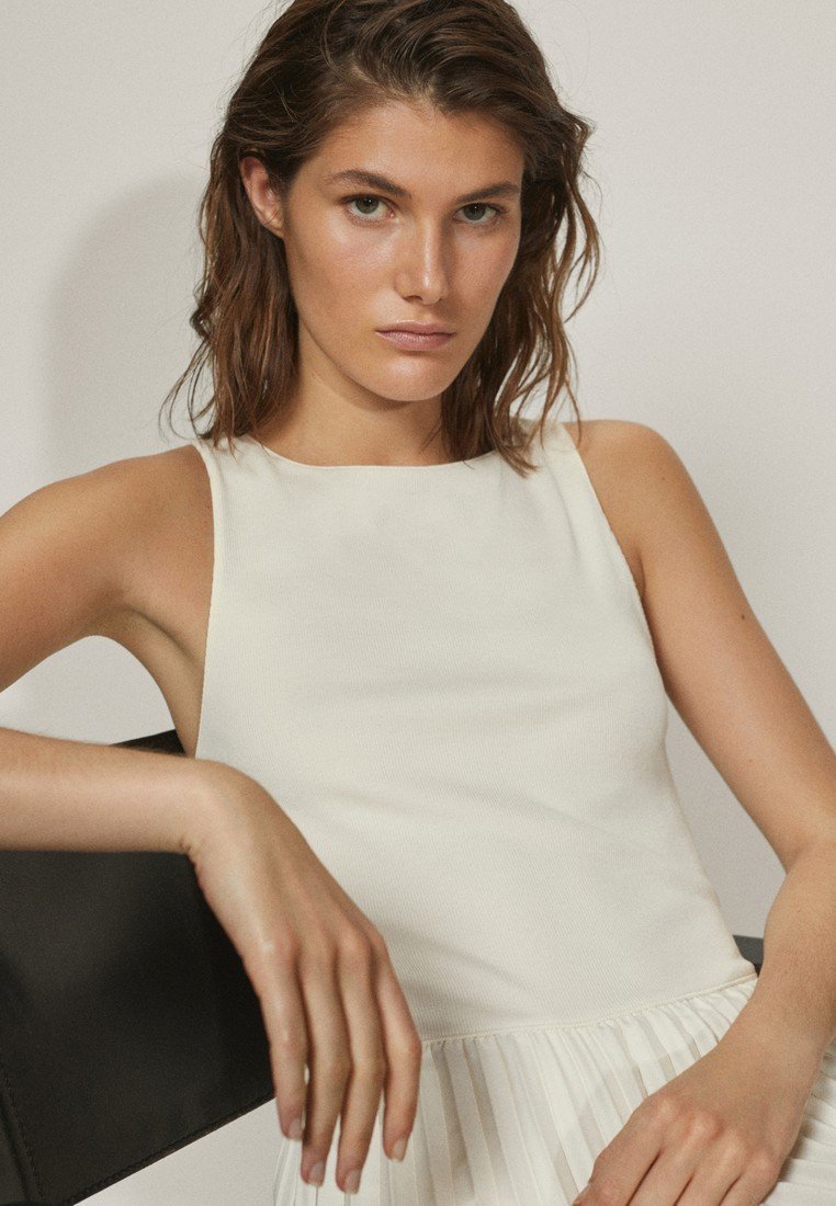 robe blanche massimo dutti