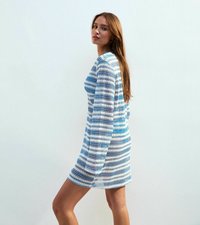 New Look STRIPED CROCHET  - Strandaccessoire - blue pattern