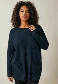 Evans POCKET FRONT - Strickpullover - blue