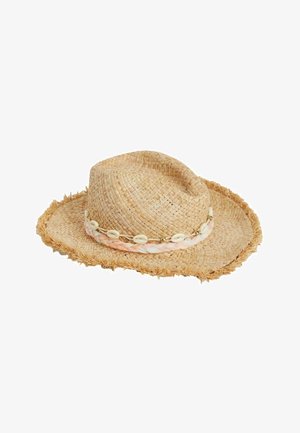 Next WIDE BRIM REGULAR FIT - Kalap - natural beaded