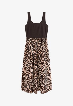 New Look, 2 IN 1 ZEBRA HYBRID MIDI - Freizeitkleid - brown pattern