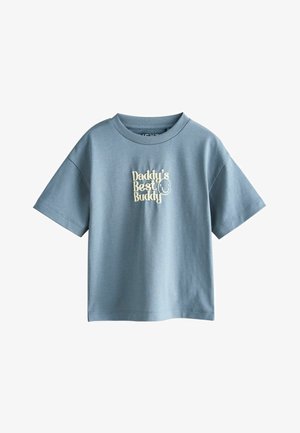 Next, REGULAR FIT - SHORT SLEEVE GRAPHIC - T-shirt imprimé - blue daddy's best buddy