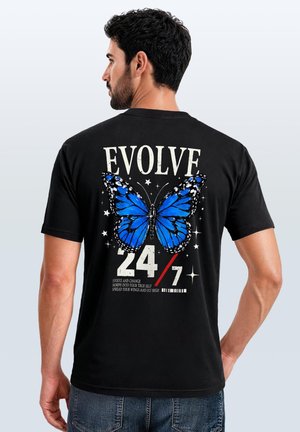 Neverless, Print T-shirt - schwarz