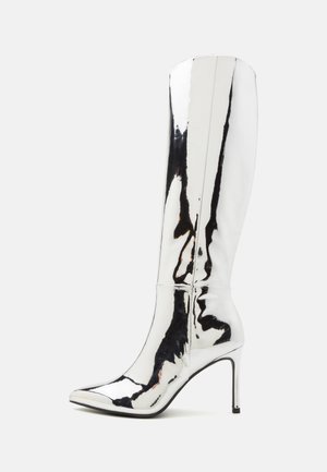 High Heel Stiefel - silver-coloured