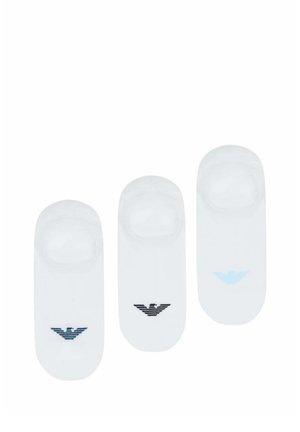 Emporio Armani, CALZE UOMO 3 PACK - Fantasmini - bianco