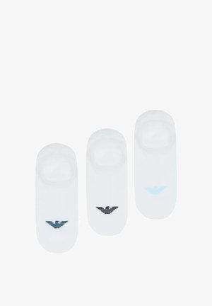 Emporio Armani, CALZE UOMO 3 PACK - Fantasmini - bianco