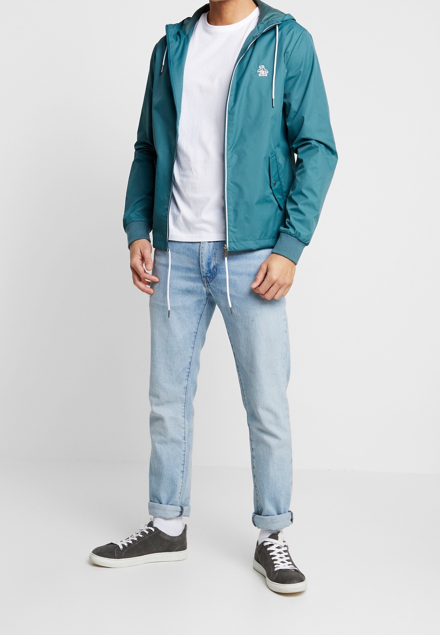 Original Penguin Waterproof jacket - green - (Pre-owned) - Zalando