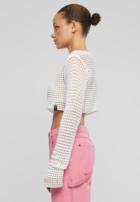 Karl Kani RETRO CROP - Svetrík - white