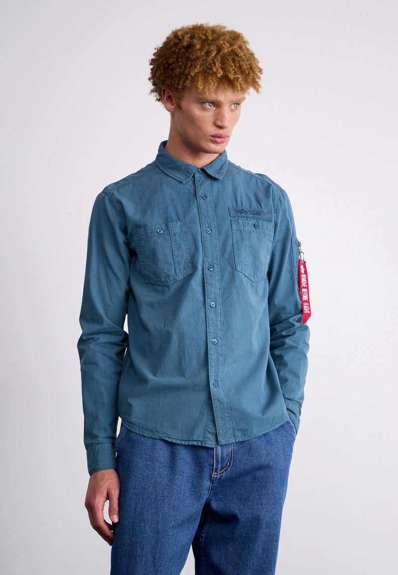 Alpha Industries AIR FORCE - Srajca - vintage marine