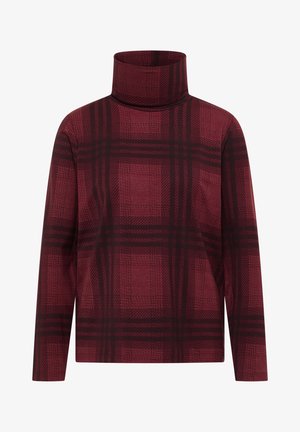 Cecil, LANGARM SHIRT MIT TURTLE NECK UND MUSTER - Longsleeve - red wine