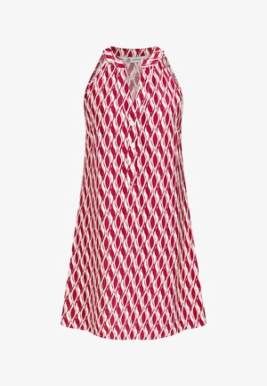 Cupshe, CHIC GEOMETRIC PRINT SLEEVELESS SHIFT - Jurk - red white