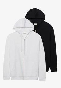 UNISEX 2 PACK  - Sudadera con cremallera - white/black