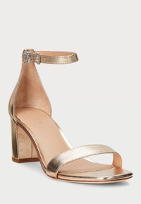 Lauren Ralph Lauren LOGAN METALLIC NAPPA LEATHER SANDAL - Sandálias - platinum
