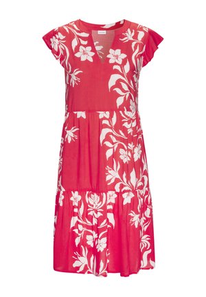 LASCANA, LASCANA SOMMERKLEID - Day dress - rot-weiß bedruckt