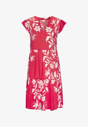 LASCANA, LASCANA SOMMERKLEID - Freizeitkleid - rot-weiß bedruckt