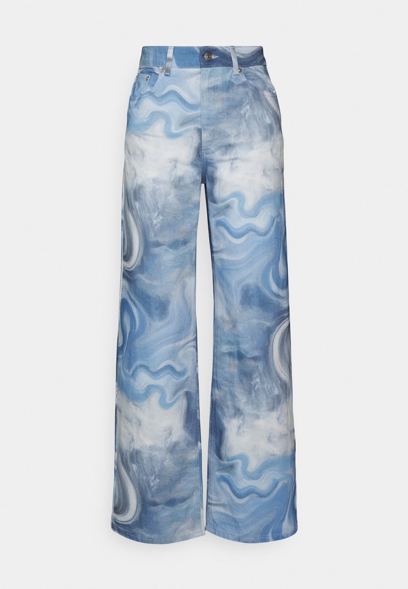 Damen Skinny | NA-KD SWIRL PATTERN Jeans Straight Leg blue/blau - VH29693 Damen Skinny | NA-KD SWIRL PATTERN Jeans Straight Leg blue/blau - VH29693