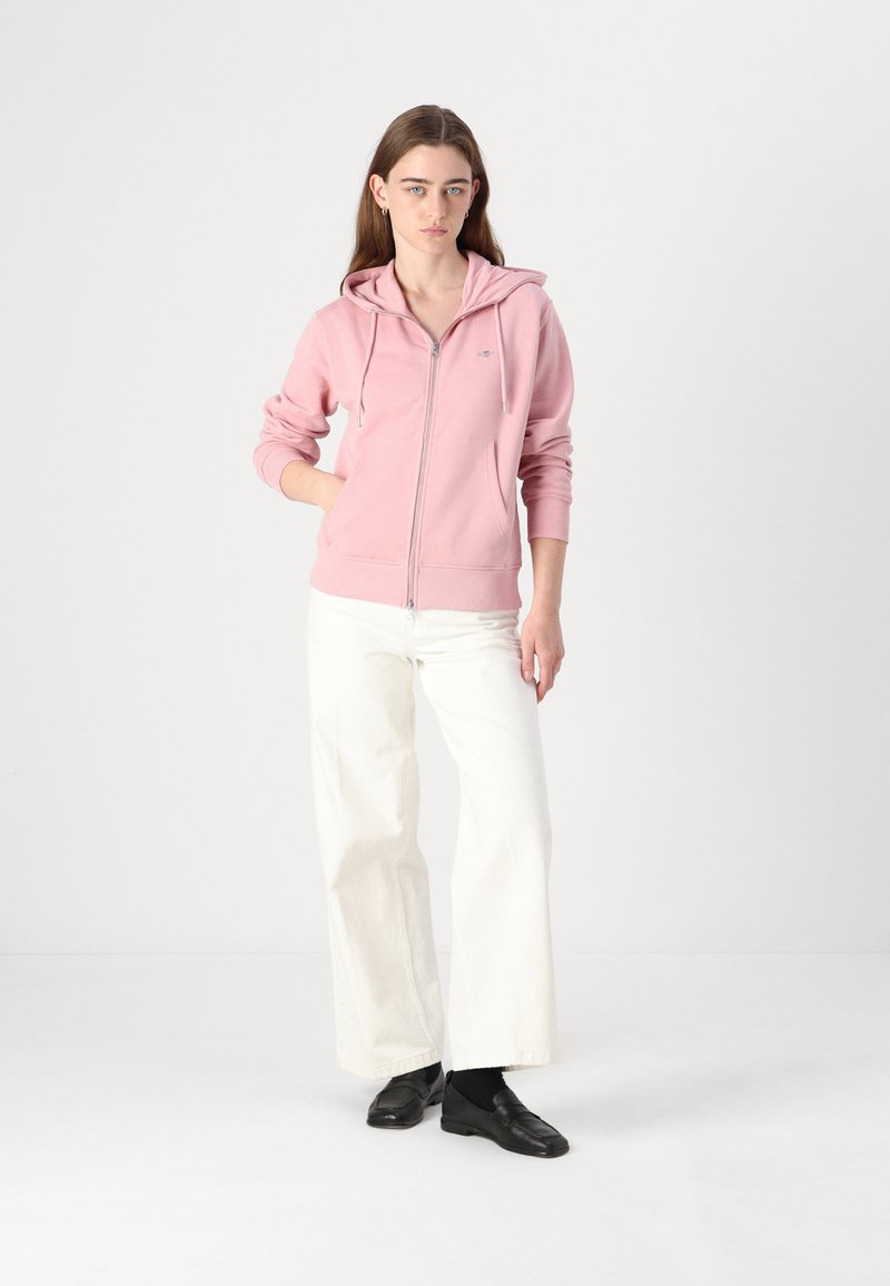 GANT SHIELD - Mikina na zip - apricot pink