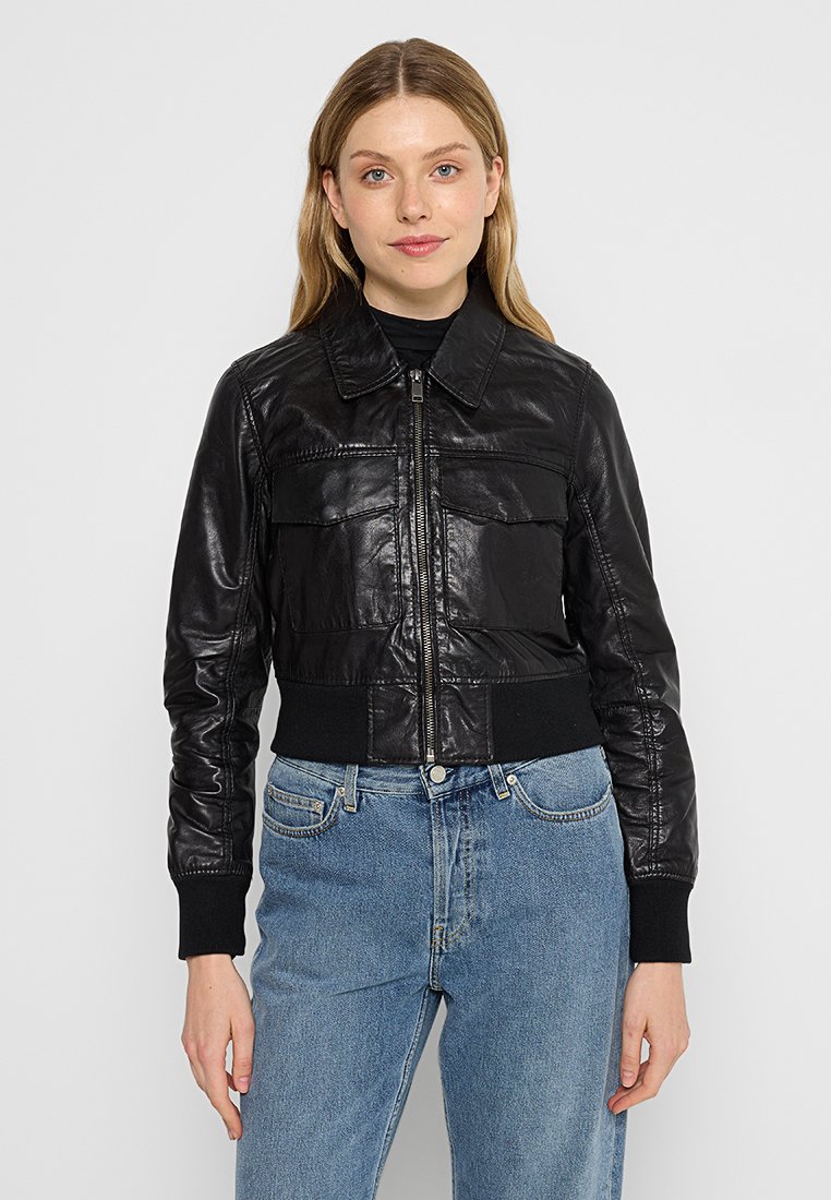 Lee Cooper Leren jas zwart Lee Cooper Leren jas zwart