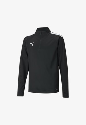 TEAMLIGA ZIP JR UNISEX - Long sleeved top - puma black-puma white