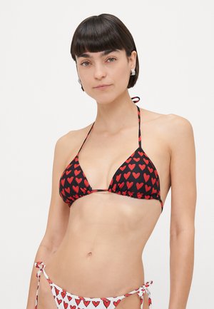 TRIANGLE - Vrchný diel bikín - black/red