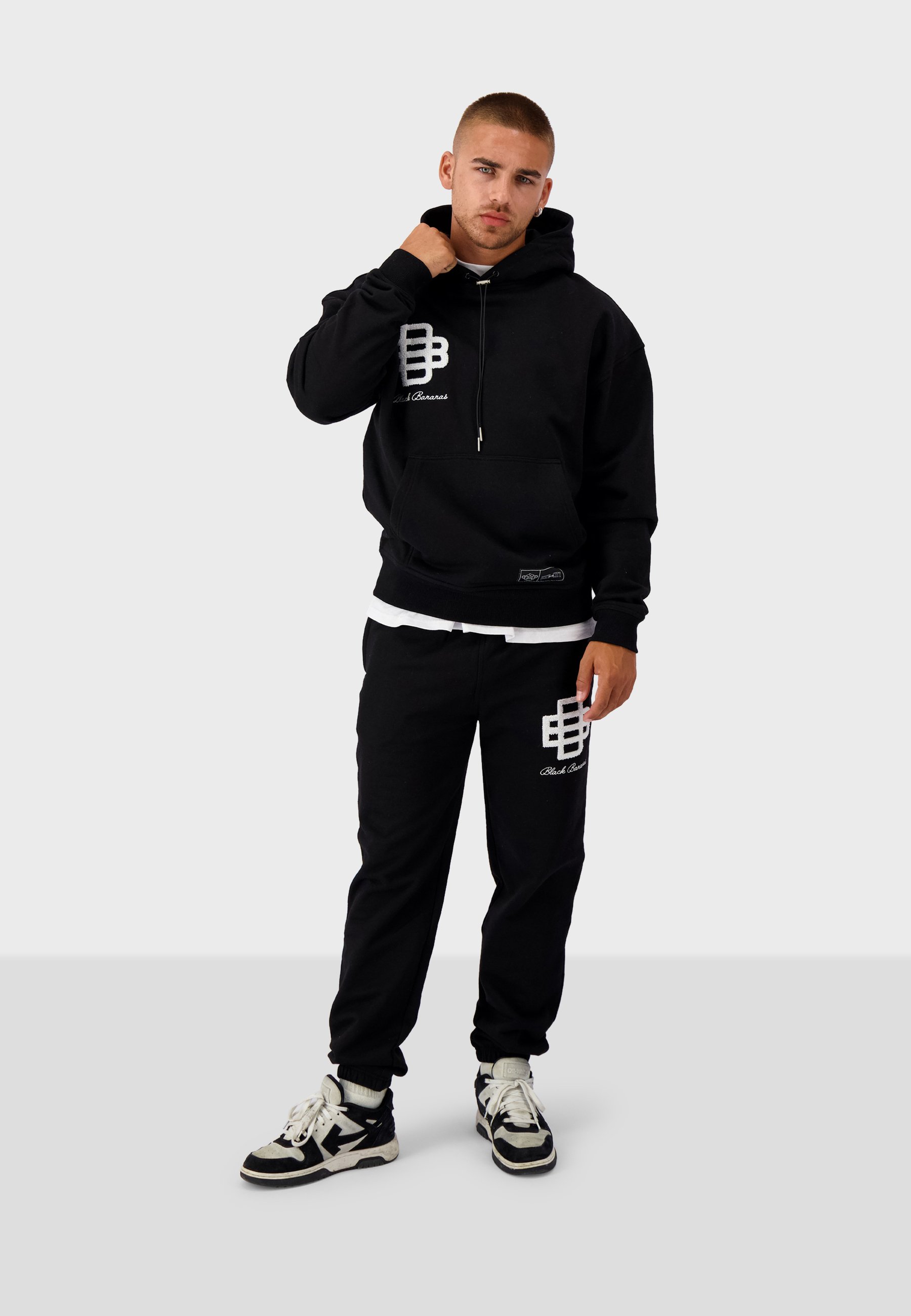 Black Bananas HOODED MONO - Bluza z kapturem/czarny - Zalando.pl