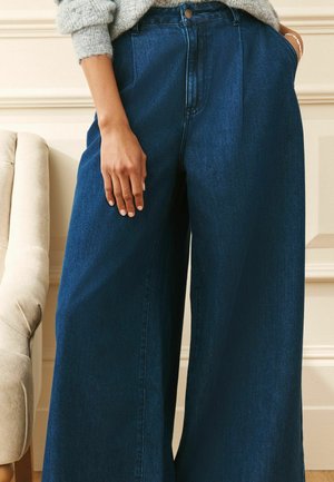 Laura Ashley, DENIM PALLAZO JEANS - Relaxed fit jeans - dark blue