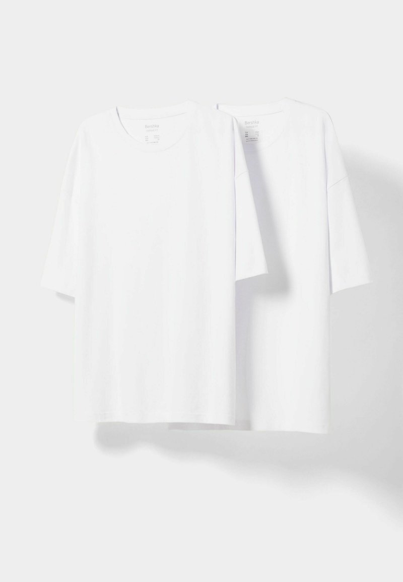 Bershka T-shirt print wit Bershka T-shirt print wit