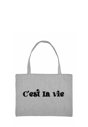 CEST LA VIE PRINT - Shopping Bag - mottled grey