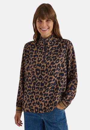 Cecil, BLUSE MIT STEHKRAGEN UND ZIPPER - Blouse - creamy mocha