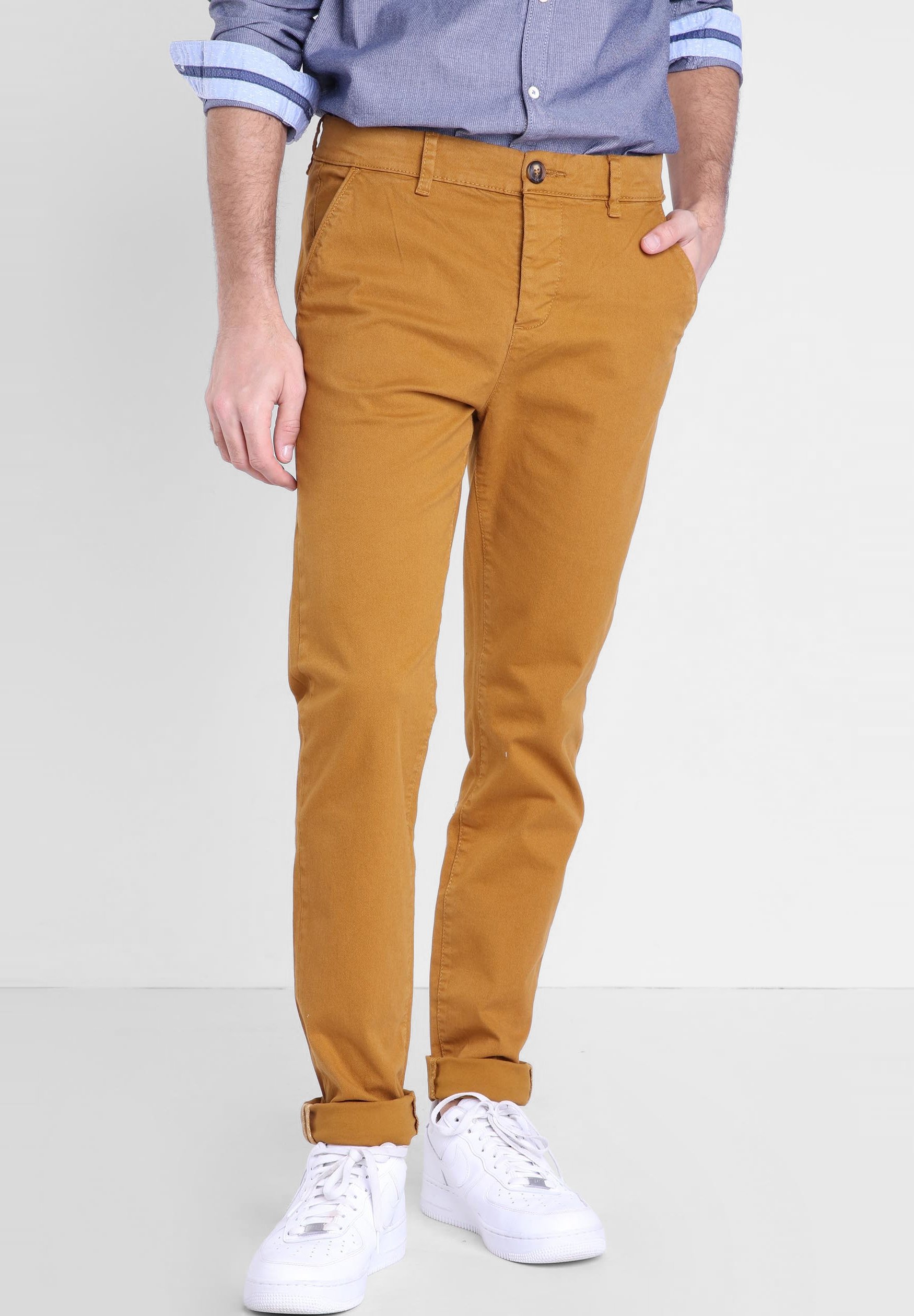BONOBO Jeans Pantalones chinos - mustard yellow/mostaza - Zalando.es