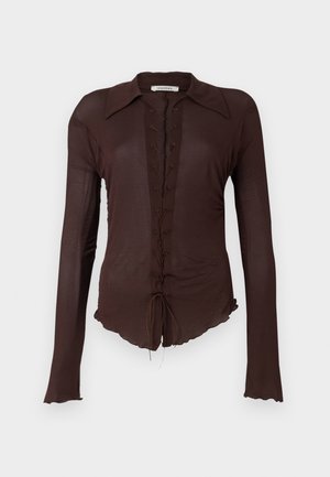 Ioannes LACED SHIRT - Blouse - ganache