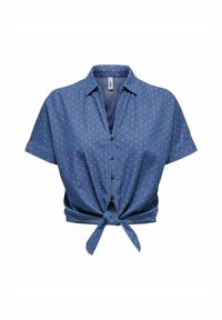 ONLNOVA KNOT SHIRT - Blus - medium blue denim