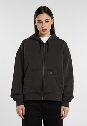Dickies, SUTCLIFFE CROPPED ZIPPED HOODIE - Sweat zippé - black