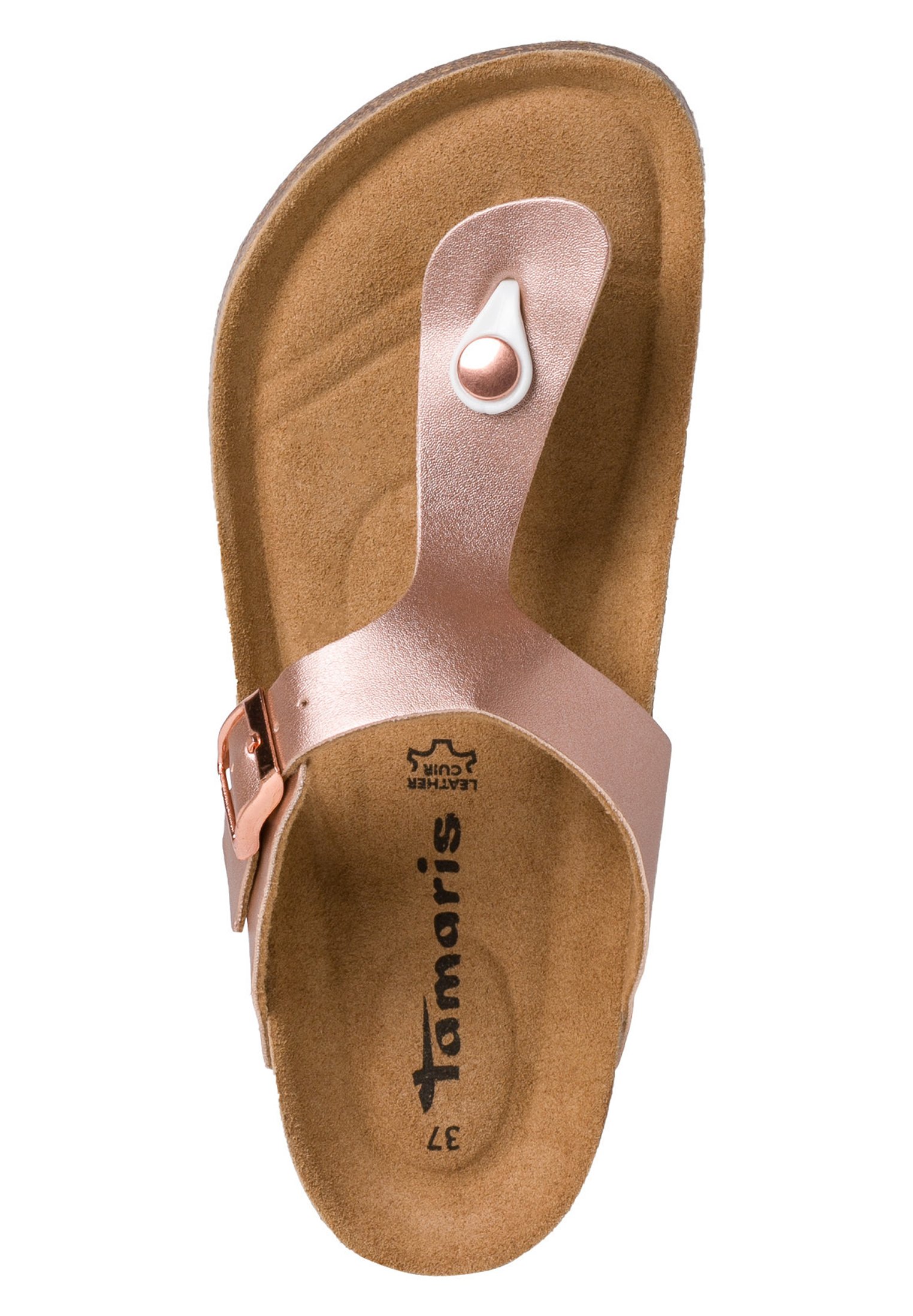 Tamaris T-bar sandals - rosegold/rose gold-coloured - Zalando.de
