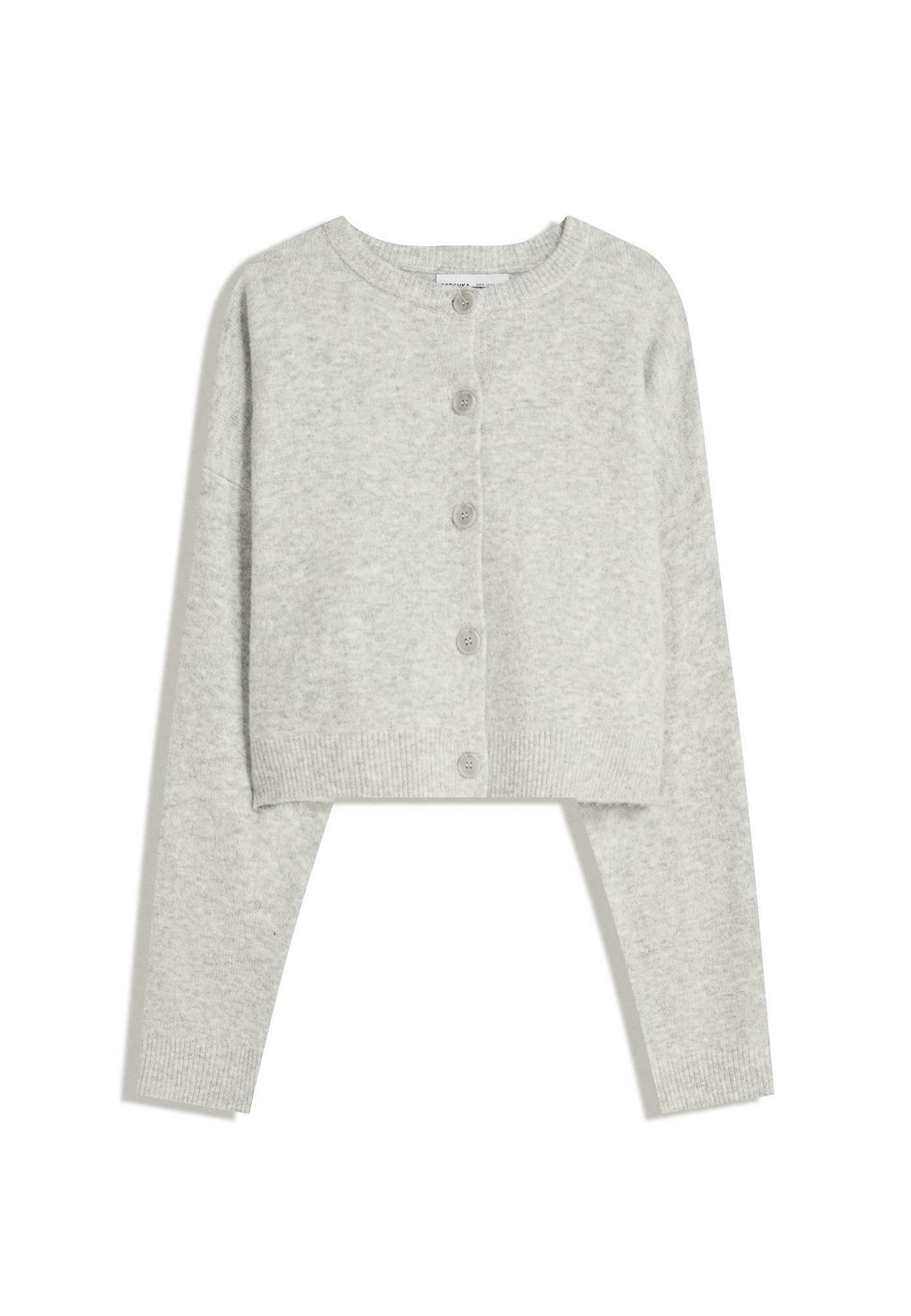 Bershka SOFT TOUCH BUTTONED Cardigan grey