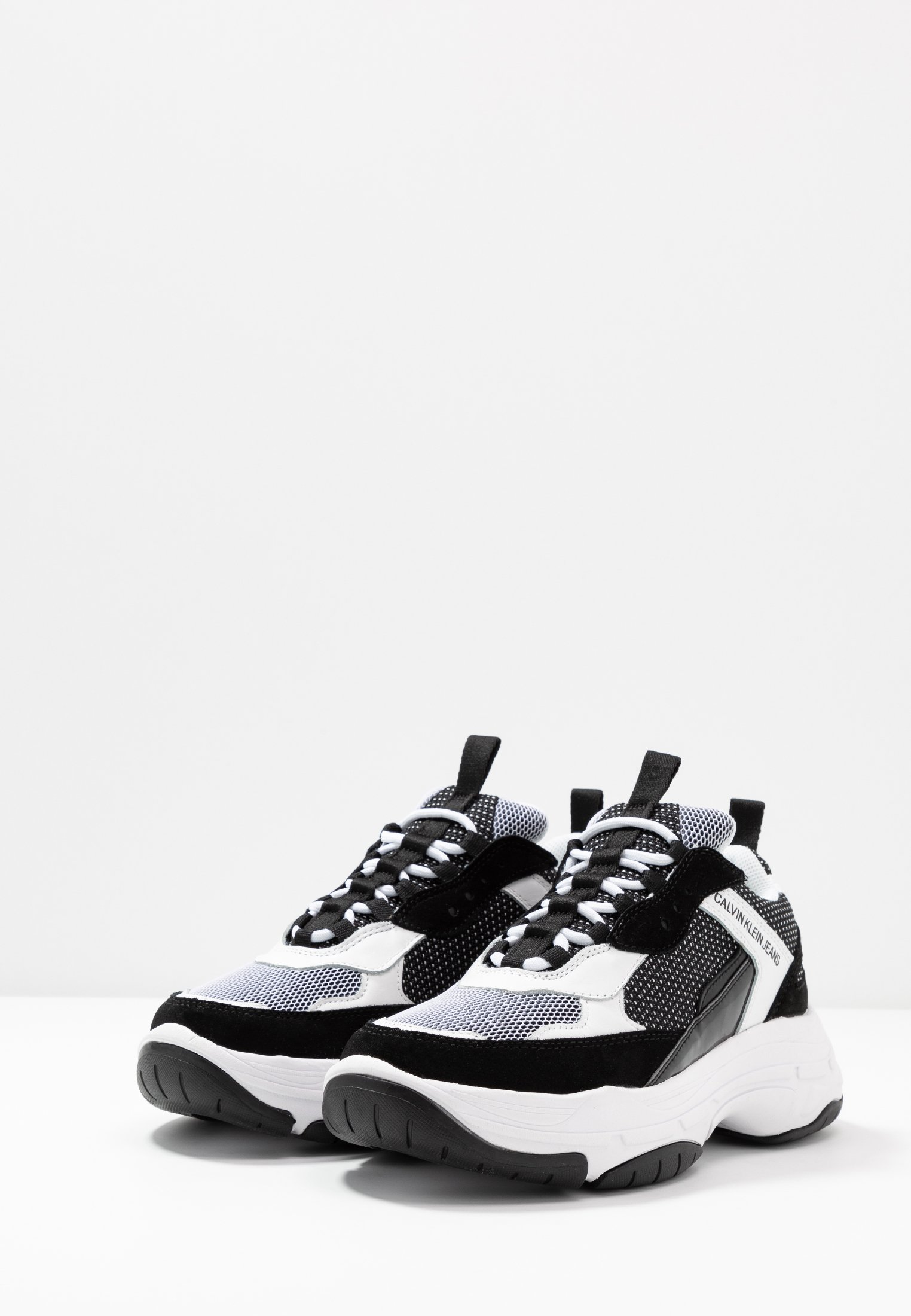 calvin klein white marvin trainers