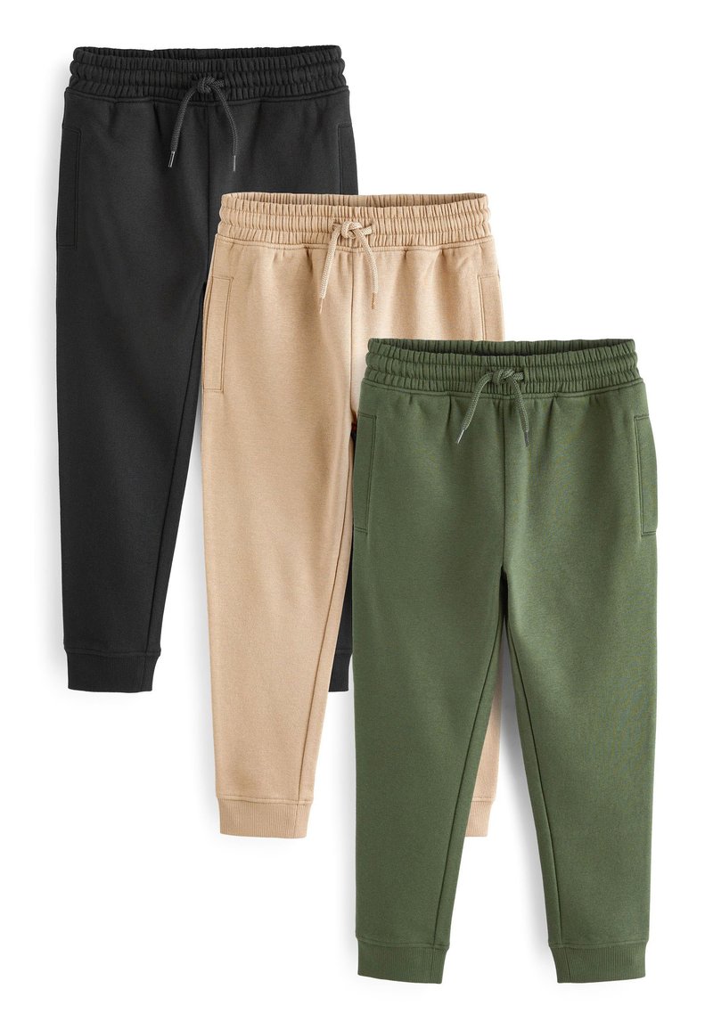 Next 3 PACK SLIM FIT - Jogginghose - khaki green tan brown black ...