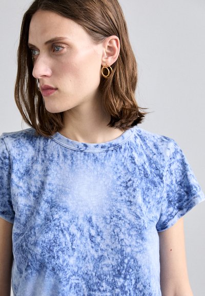 rag & bone SLUB TEE - Triko s potiskem - blue multi